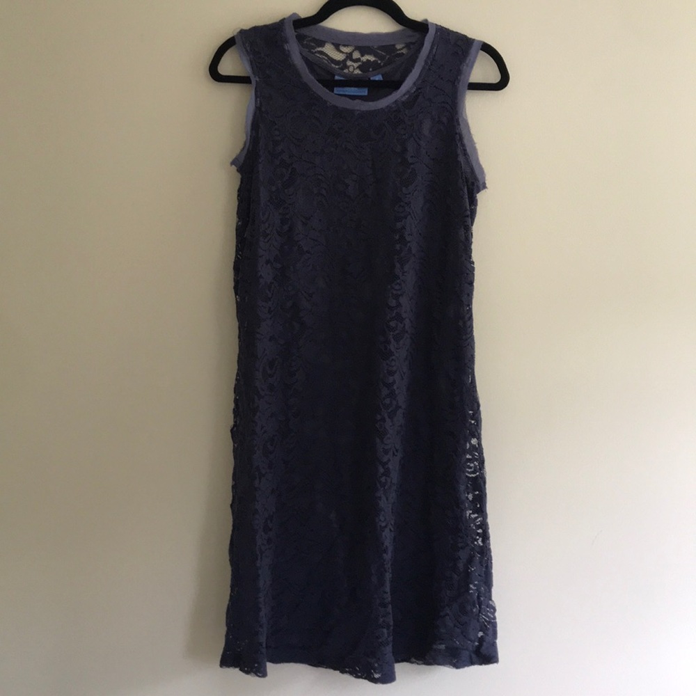 Blue Lace Simply Vera Wang Dress Sz Medium